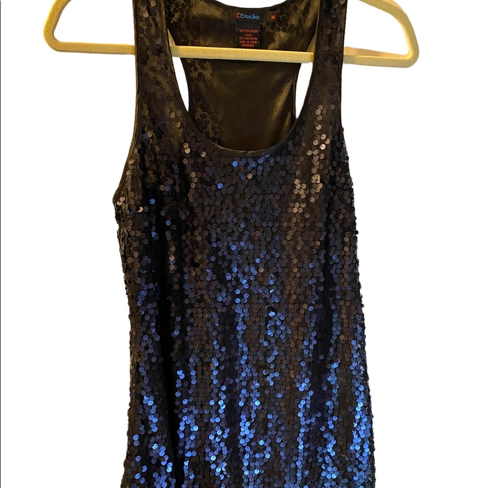 Black sequin tank top size medium fully sequin both sides